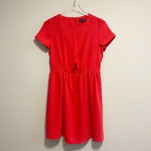 Topshop Red Dress with Stomach Cutout